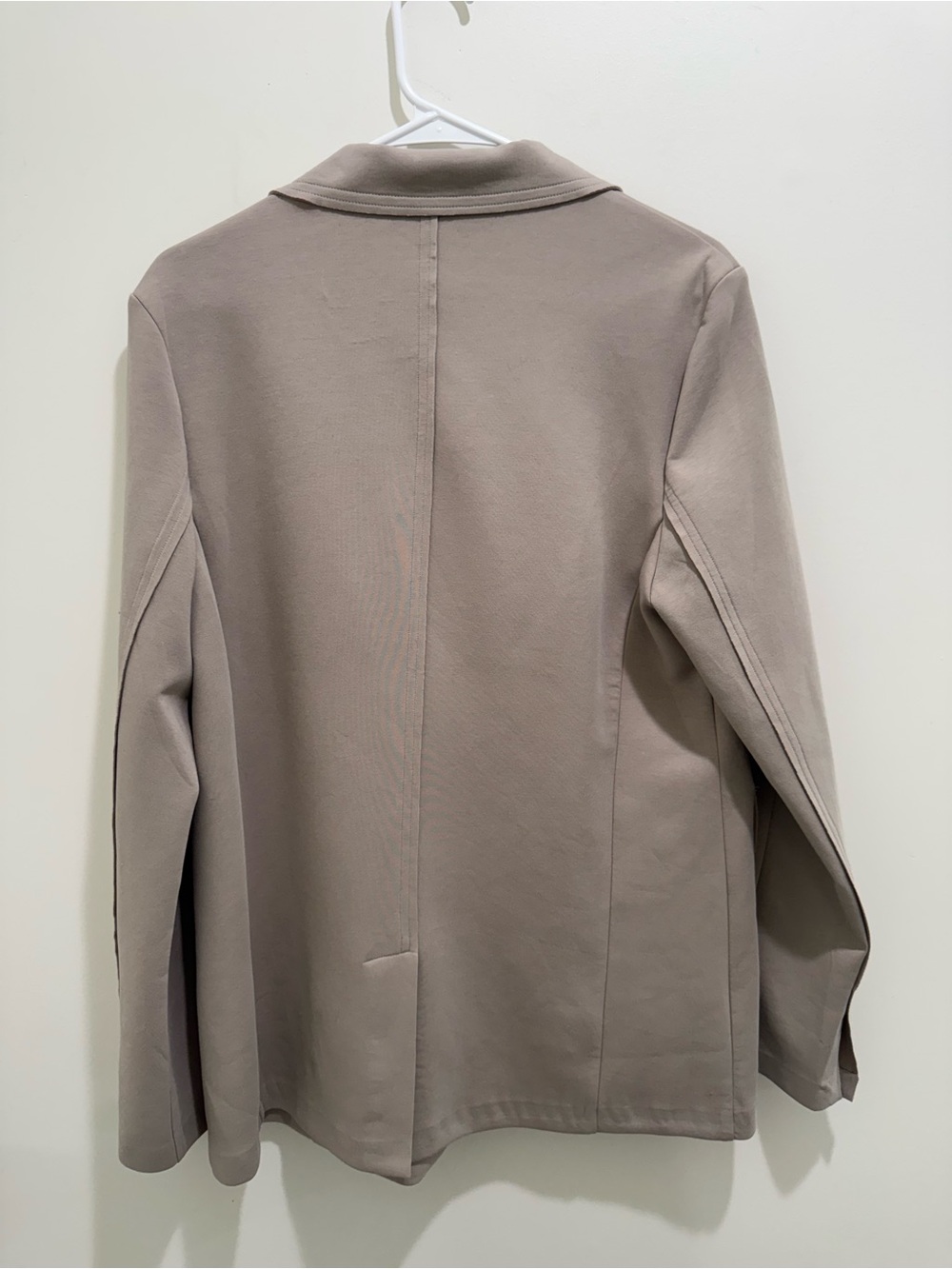 Fabletics Oversized Blazer NWT Brutalist Khaki Taupe Stretch Jacket Medium - Picture 14 of 16